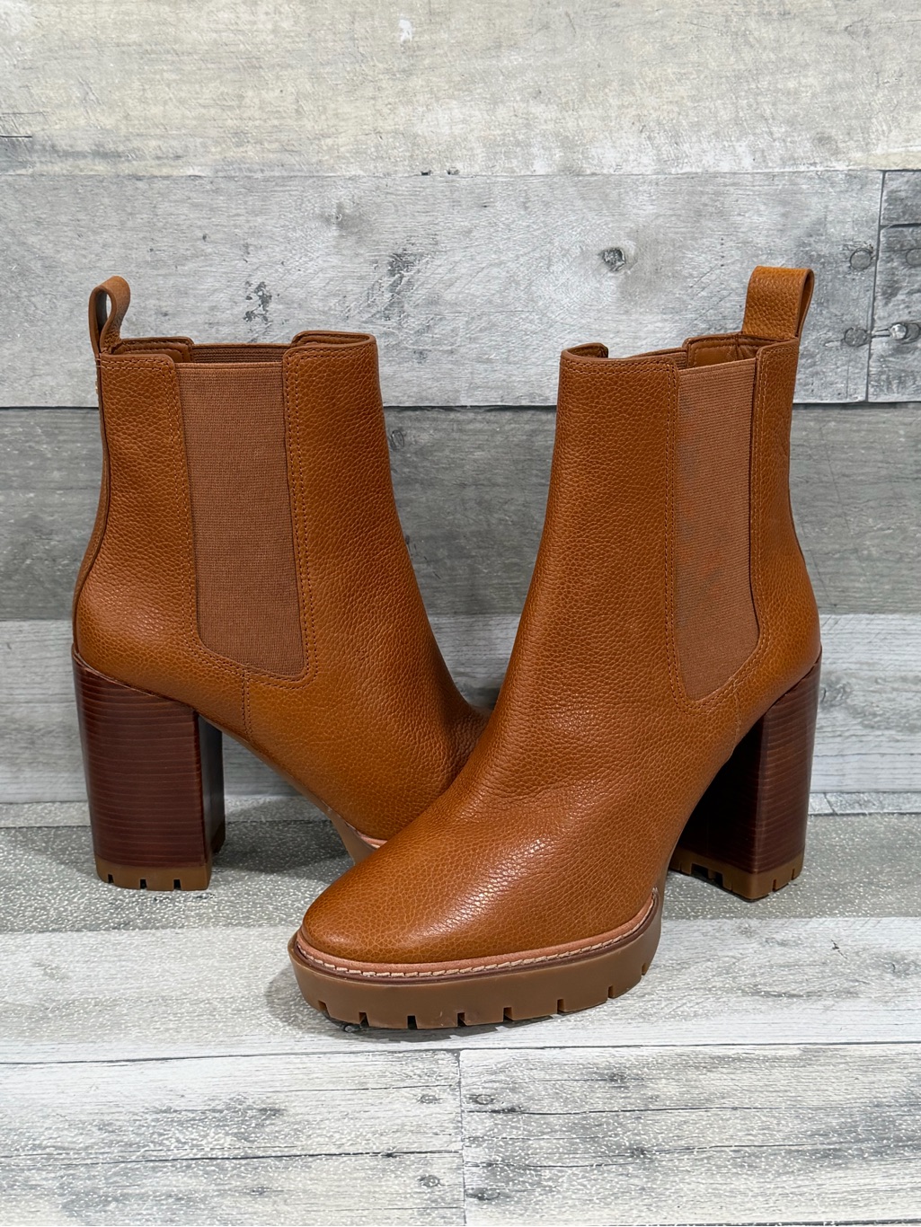 Tory Burch Carson Lug Sole Ankle Boot - Toasted Caramel - Sz - 10 .Us